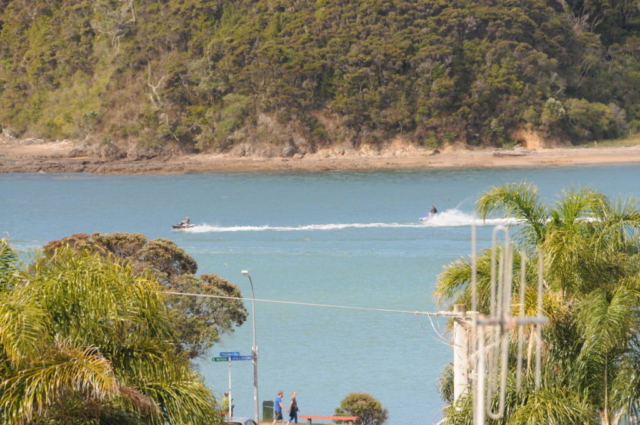 Udsigt fra vores værelse i Paihia